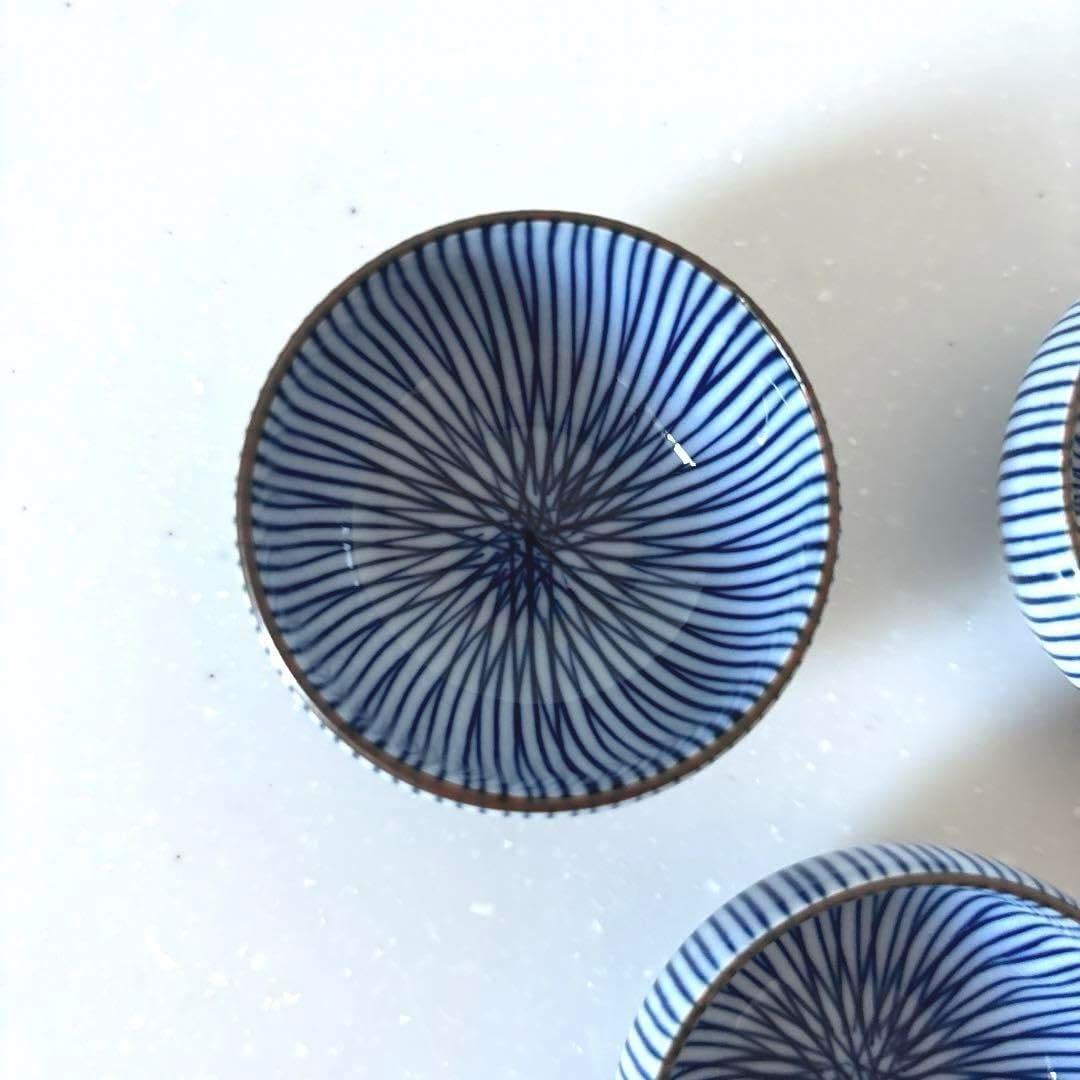 波佐見焼福峰窯 十草柄 お猪口 盃 8客セット 和食器 和風