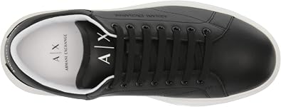 Armani Exchange Mens Thick Sole Leather Sneakers