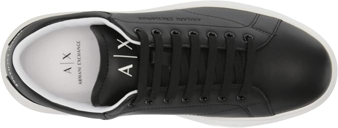 Armani Exchange Mens Thick Sole Leather Sneakers