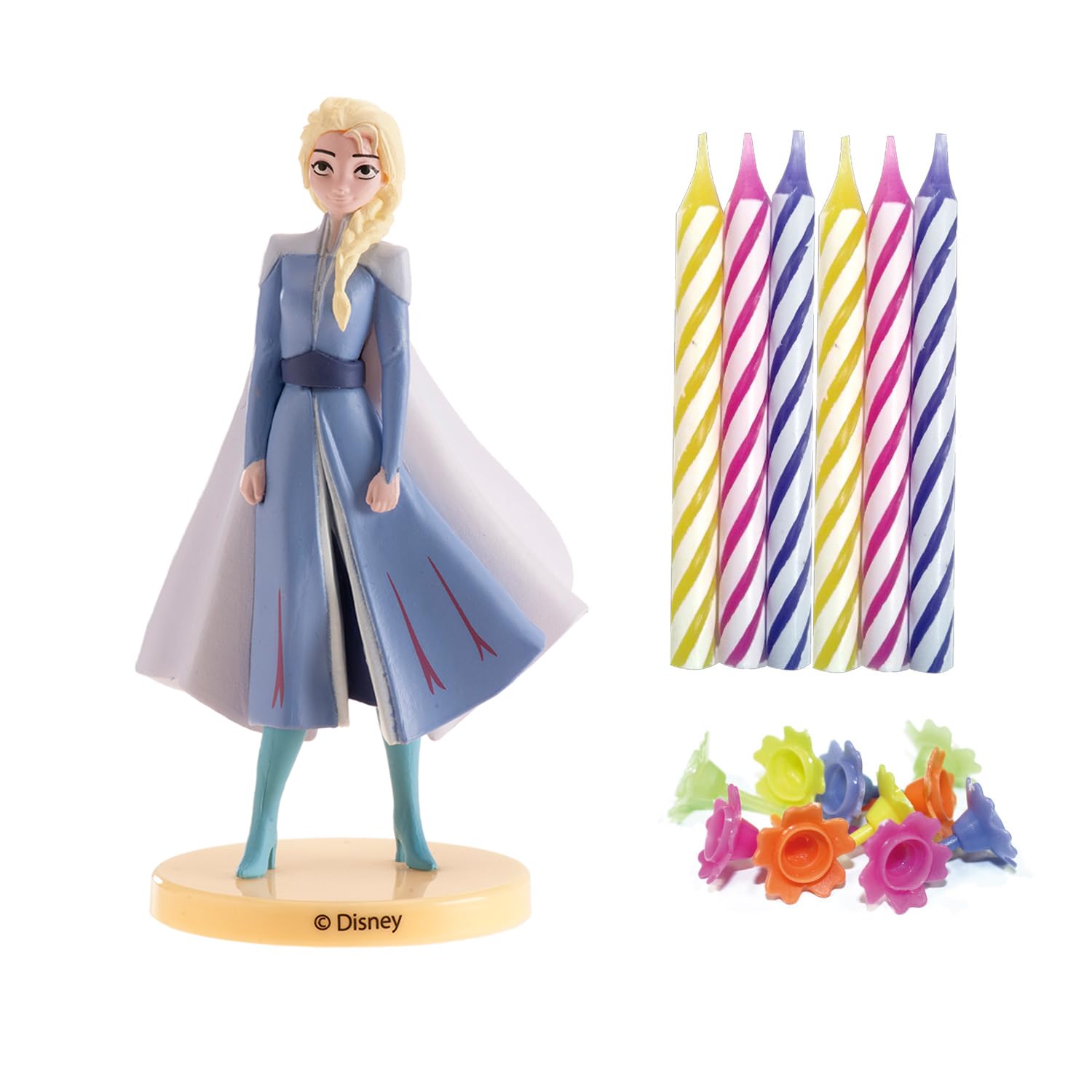 dekora | Birthday Cake Decoration | Frozen PVC Kit with 10 Cake Candles | Attractive Design