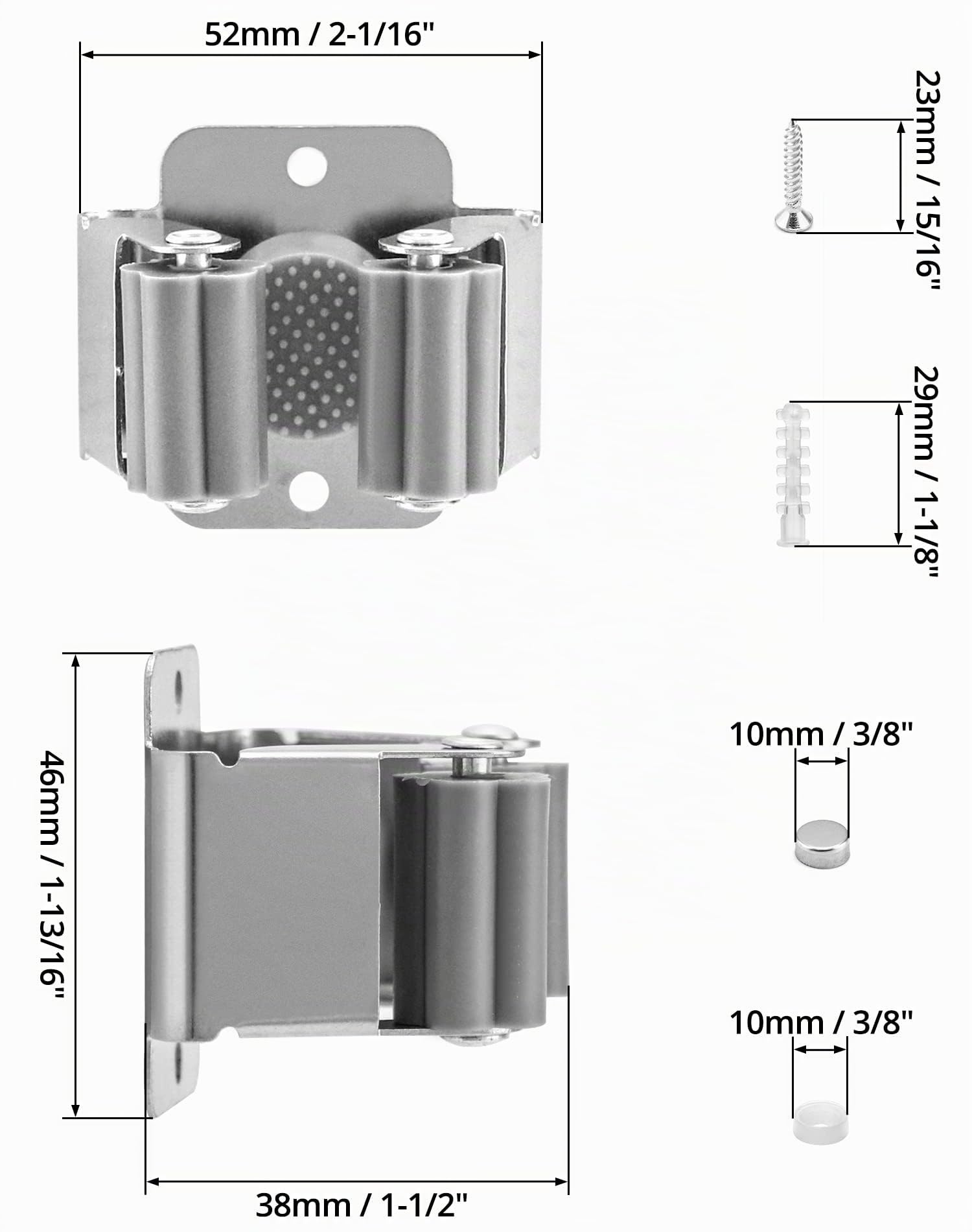 QWORK 5 Piezas Soporte Escoba Acero Inoxidable para Baño Cocina