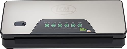 LEM Productos MaxVac Go - Sellador al vacío de plástico inalámbrico con barra de sellado de 11.8 pulgadas, plata y negro