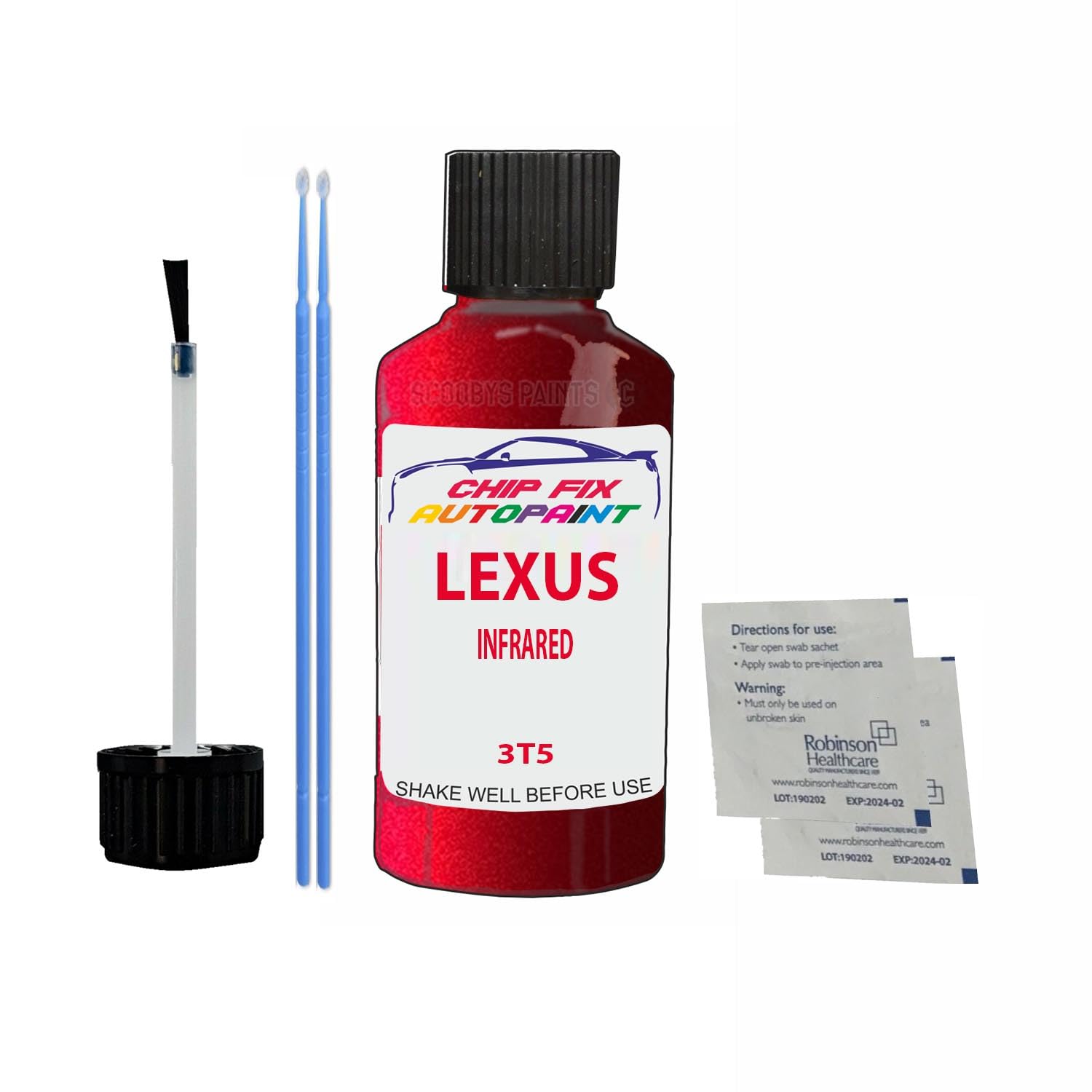 Scoobys Paints Back In The Mix Infrared Touch Up Paint For Lexus 3T5 Metallic