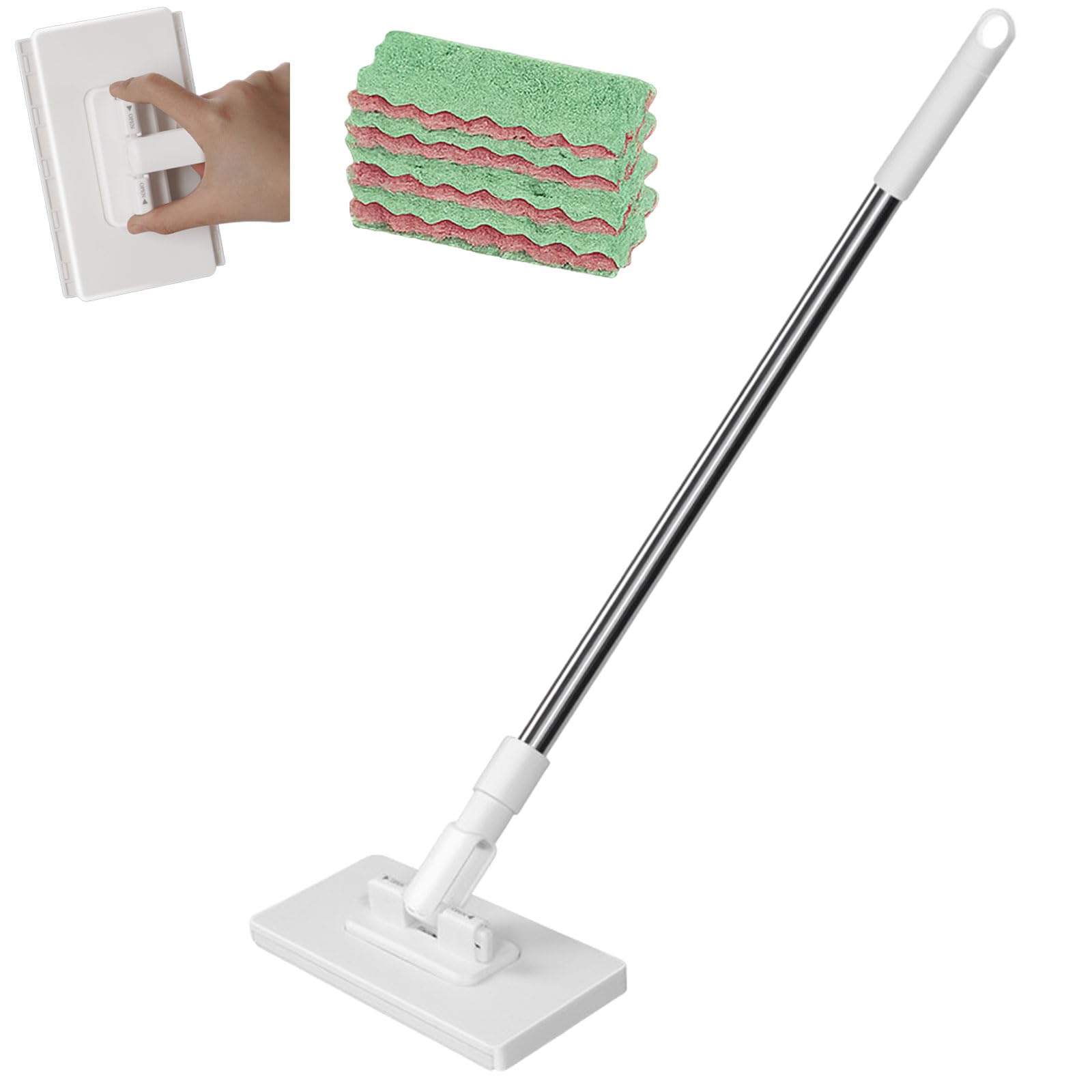 Nimedala 1Pc Convenient Cloth Changing Mini Mop, Snap Grip Mini Mop, Lazy Mops Clip On For Window, Kitchen Cabinet, Mirror, Furniture (1Pc)