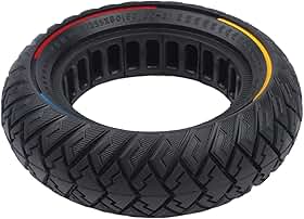 Pneu off-road sólido scooter 255 × 80 (80/65-6) padrão de asa de borracha à prova de explosão sem câmara para esportes ao ar livre equitação (tricolor)