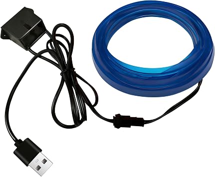 5M Blue Car Automotive Interior with USB Light Strips Led Interior Ambient Light Scalable DC 5V Home and Car Decoration Supplies for All Cars