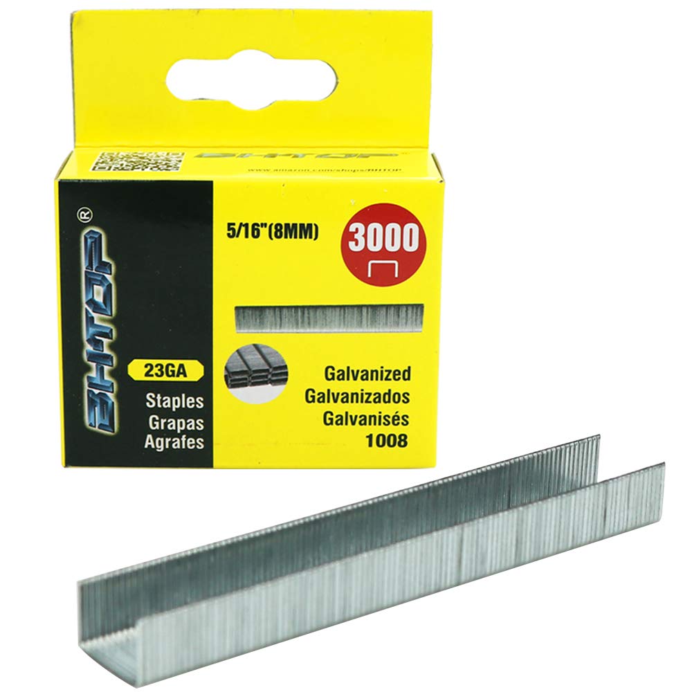 BHTOP 5/16 Inch Staples for Staple Gun 1008 8mm Industrial Staples 3000