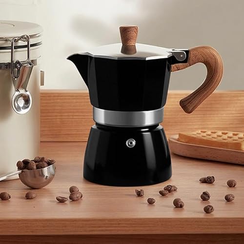 Miniatura 8 de Moka Pot - Máquina de café expreso para café cubano rico y café expreso de estilo italiano, percolador de aluminio de 3 tazas, experiencia de