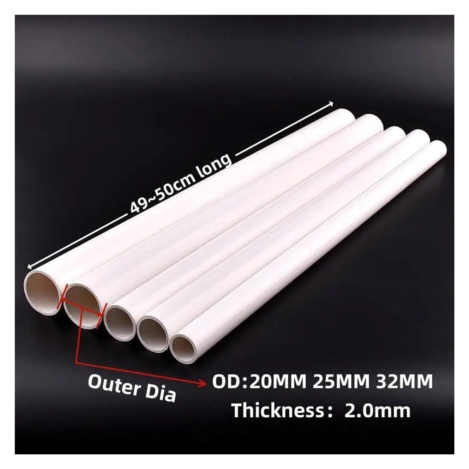 Conectores deslizantes de PVC para tuberías, Accesorios de tubería PVC Blanco for Agua, Bricolaje, 20-50mm, con Codo Recto, Cruz en T, 10 Uds(PVC Pipe,I.D 40mm)
