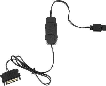 ARGB PC Fans Controller Kit, 5V 3PIN Computer Fan Controller SATA Direct Supply Power RGB PC Fan Control Multiple Lighting Modes for Light Strip Light Plate