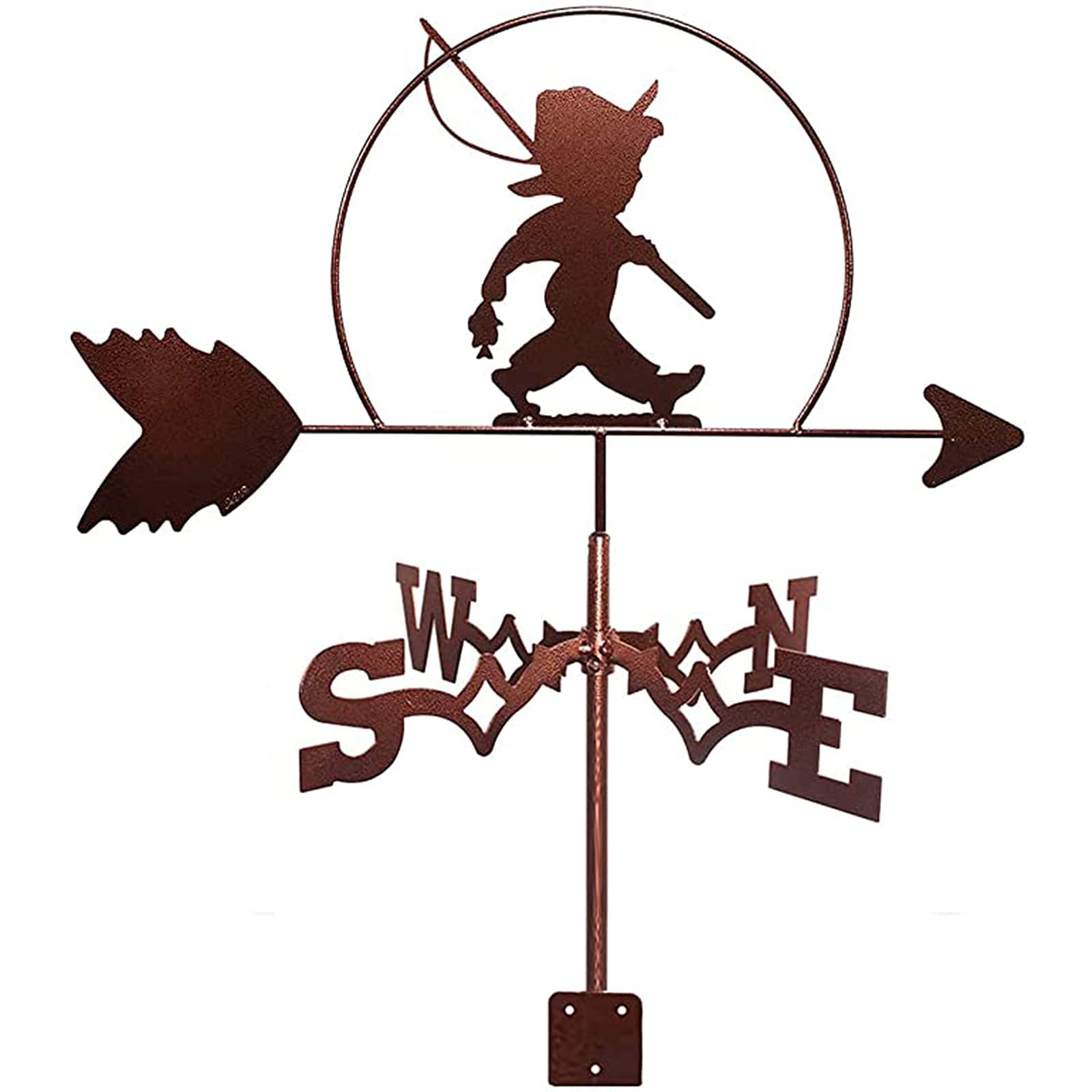 TAXXII Weather Vane Weathervane Outdoor Stainless Steel Wind Measuring Tools Direction Indicator for Farm Yard Garden Gazebo Decoions-Angler