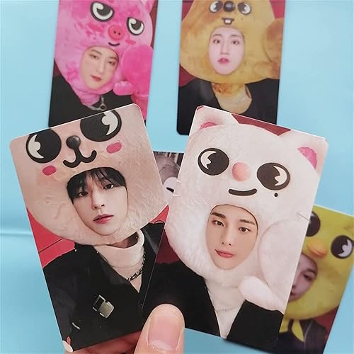 Miniatura 3 de MAXIDENT - Juego de regalo para niños, tarjetas fotográficas Lomo + llavero colgante Skzoo Felix Hyunjin Bangchan Changbin accesorios (A)
