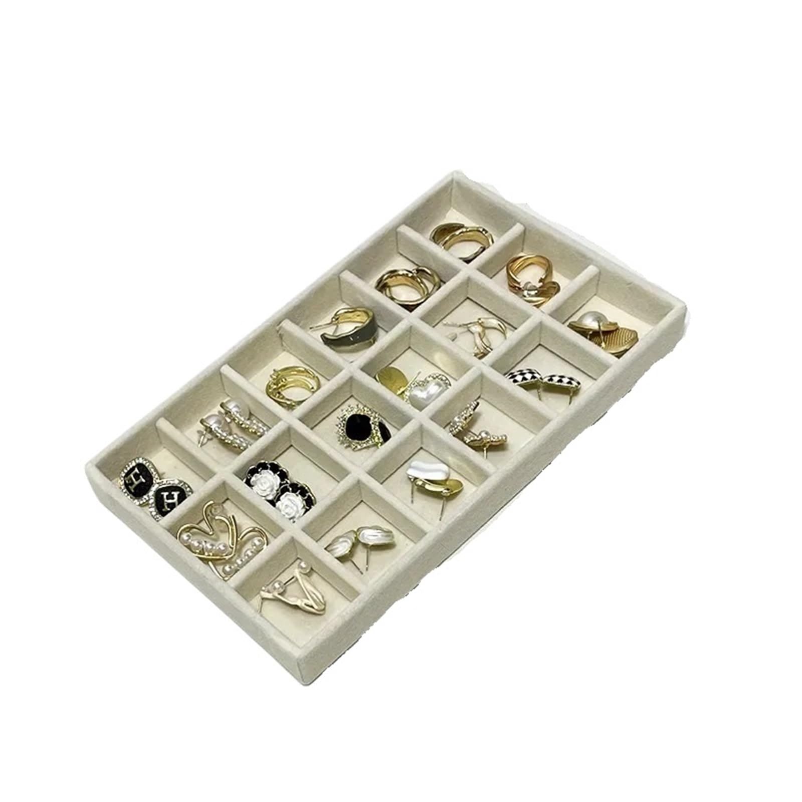 YUSUZH Jewelry Display Tray Exquisite Jewellery Holder Portable Ring Earrings Necklace Organizer Storage Box Organizator Trays for Rings, Earrings