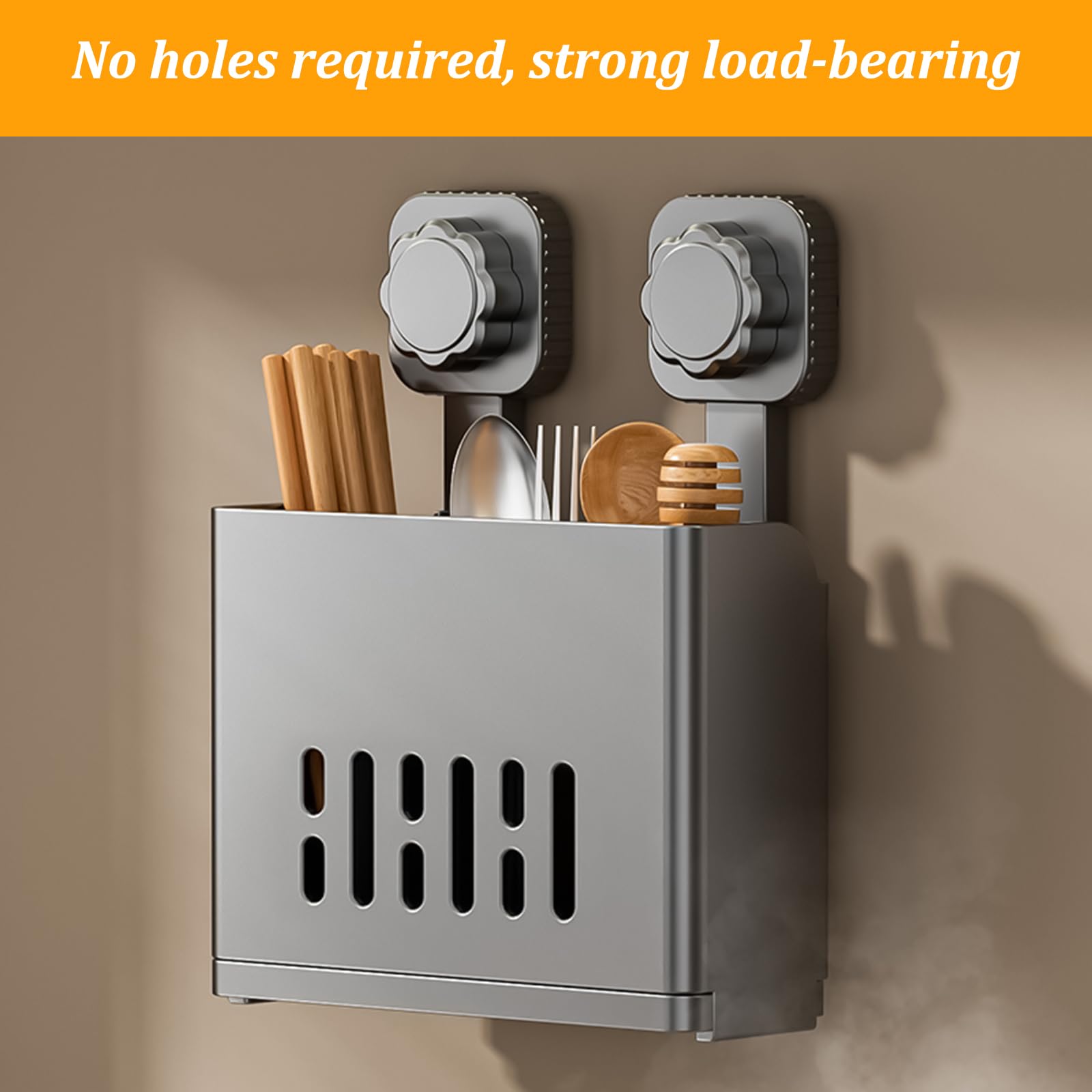 Ehskzjh Support Mural Pour Égouttoir À Couverts Avec 4 Paniers À Couverts Pour Couteaux