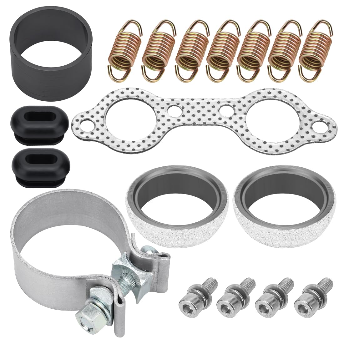 Kit guarnizioni collettore scarico con molla per Polaris RZR 800 2008-2011 7081382 5250091 5811511 3610047