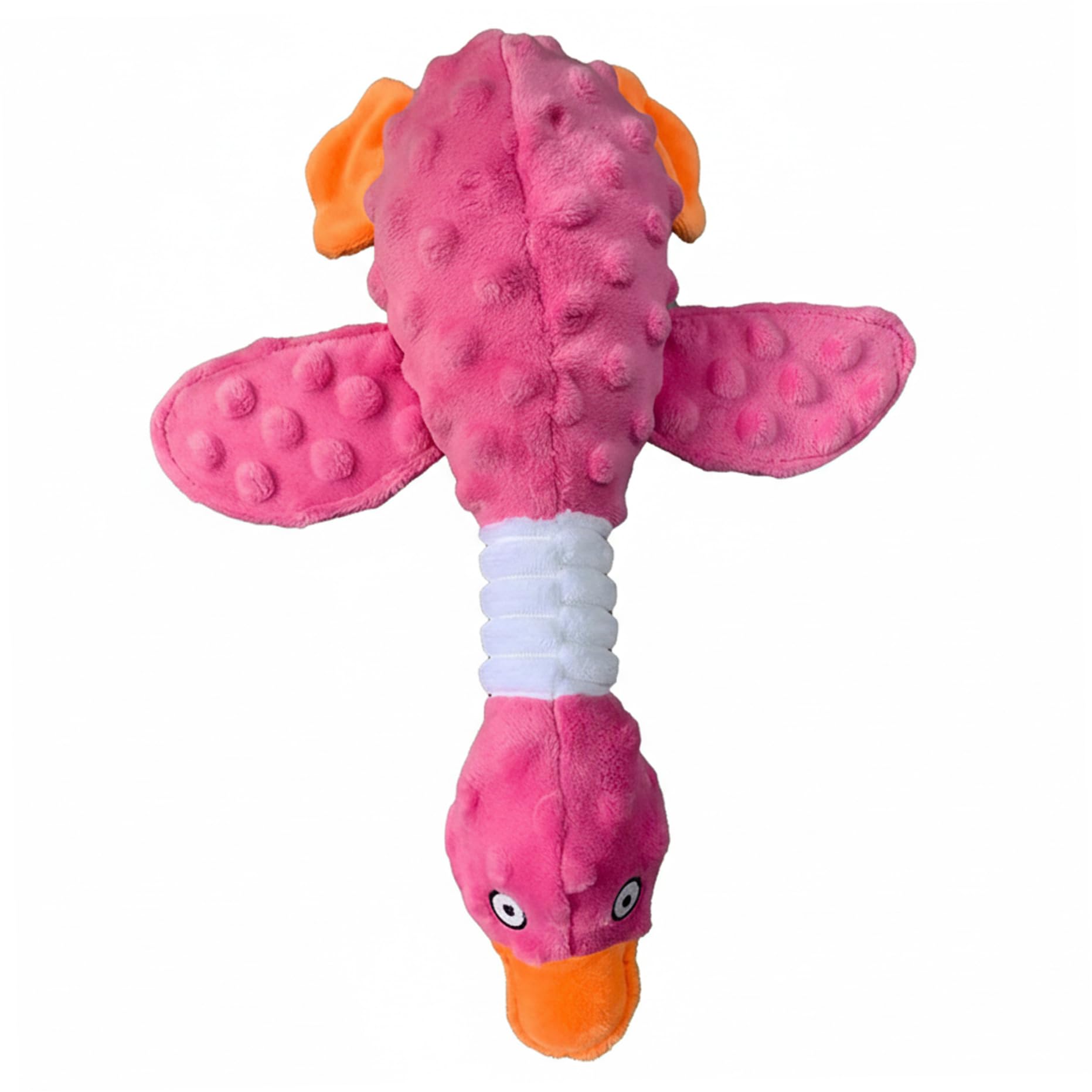Jouet de dentition pour chien rose : le canard en peluche des moments calmes
