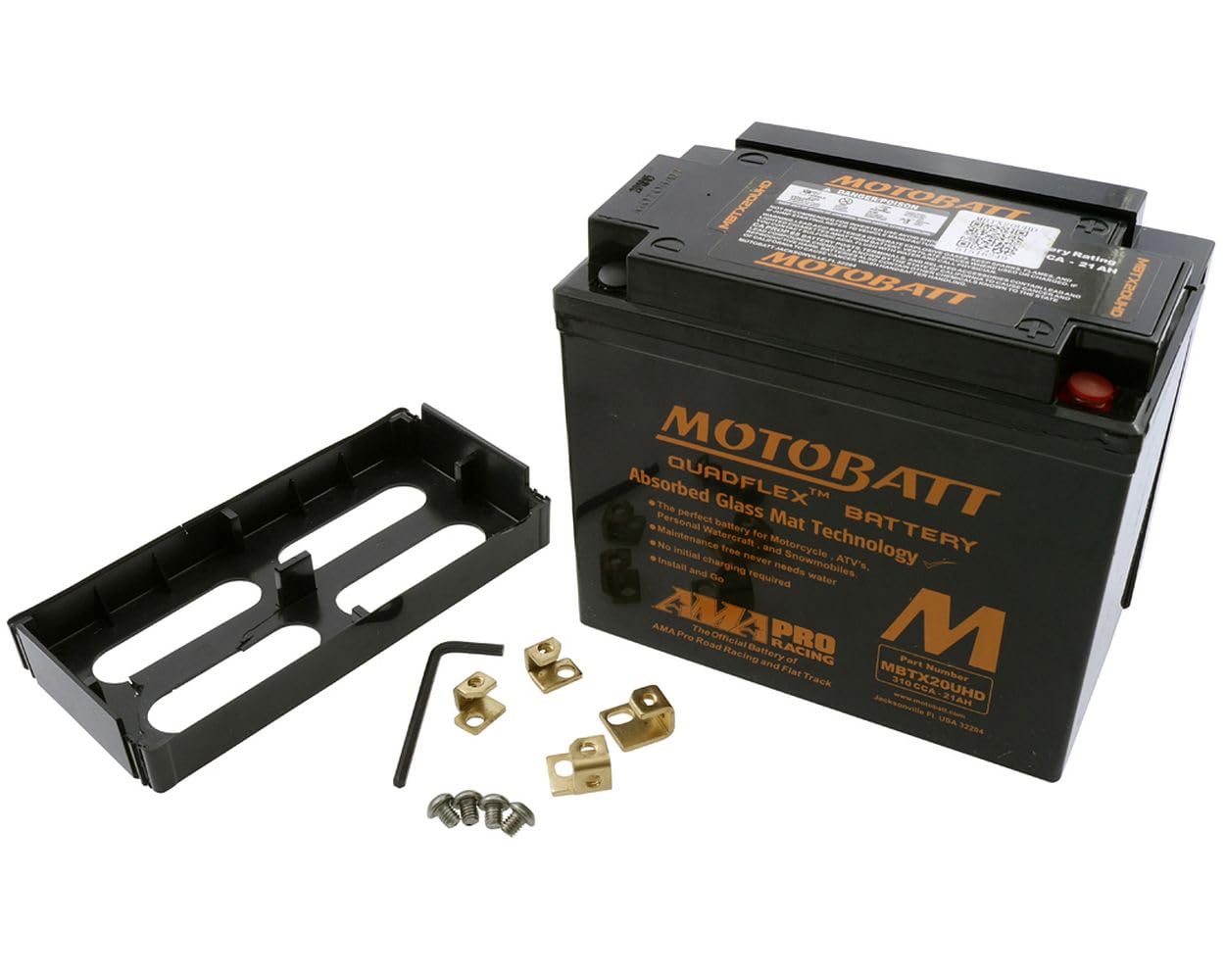 Batterie MOTOBATT 12 V 21 Ah 310 CCA MBTX20UHD für Harley Davidson FXSTB Softail 1340 1999 1999