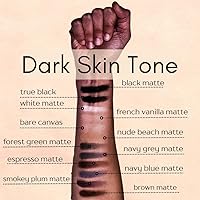 Vista 6 de Sombra de ojos en polvo prensado mate, pigmento profundo, brillo de lujo, sombras de ojos negras, sin talco ni parabenos, vegano, sin pruebas