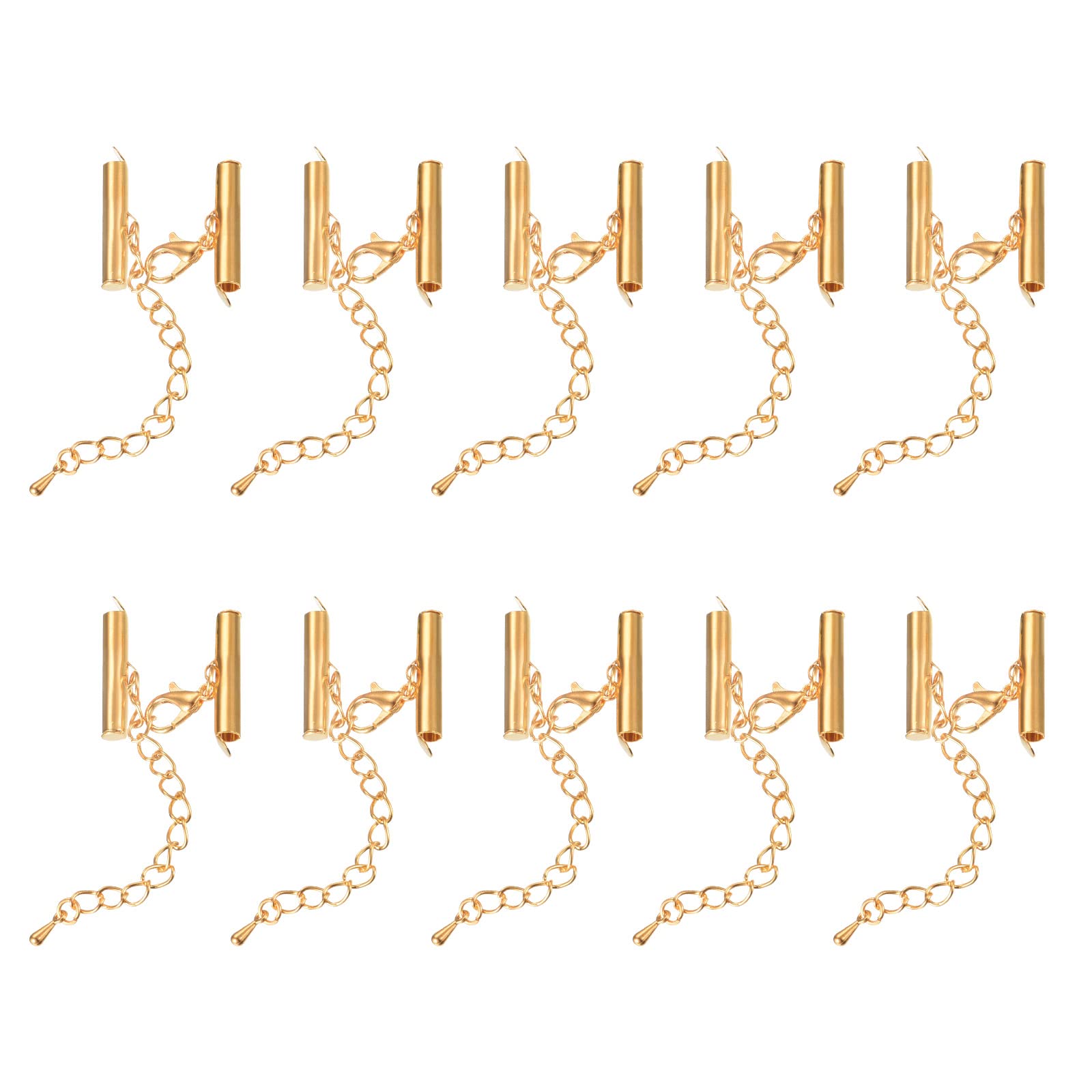 Fermoirs coulissants dorés 20mm haut de gamme avec embouts à sertir pour joaillerie fantaisie