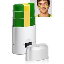 Green Yellow and Green Face Body Paint Stick for World Cup 2026, Patriotic Flag Paints Accessories Football Soccer Eye-black Stick for World Cup Decor Party Favors Sports Fan Makeup (Brazil)