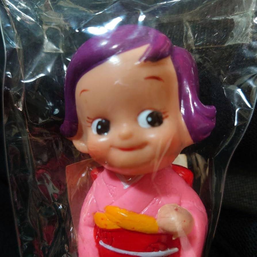 【昭和レトロ】 第一勧業銀行　のばらちゃん4体　ソフビ貯金箱　レア 第一勧業銀行 のばらチャン ソフビ人形 貯金箱 8．2cm 当時