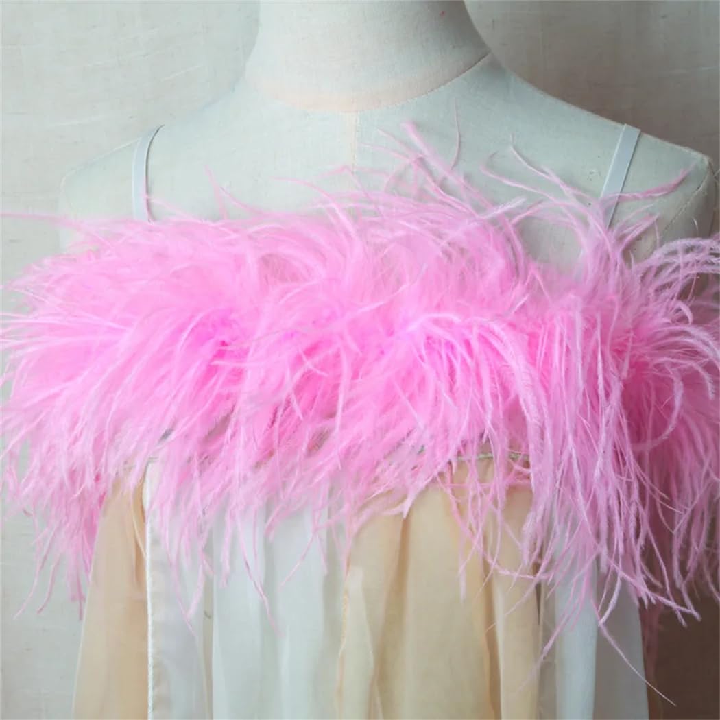 2 Meters Feathers Boa Craft Accessories Feather 6Ply for Dress Wedding DIY Decoration