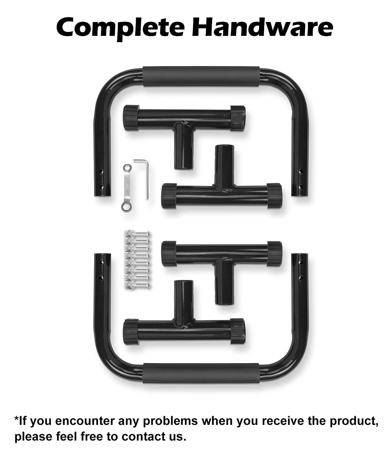 TABEKE Push Up Bar, 14'' High Steel Parallettes & Dip Bar with Full Coverage Foam Handle, Heavy-Duty Calisthenics Parallel Bars for L-Sit, Dips, Home Gym Strength Training Workout