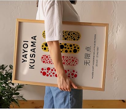 Fark Tanıtım Yayoi Kusama Çerçevesiz Poster, Modern Dekoratif Çerçevesiz Poster, Tablo, YayoiKusama-13, 50 x 70