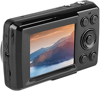 Câmera com zoom digital, câmera portátil Câmera de blog compacta para crianças Câmera de bolso 16mp 30fps 16x Zoom 2.4 polegadas LCD com tela de vídeo câmera digital Hd para casa(Preto)