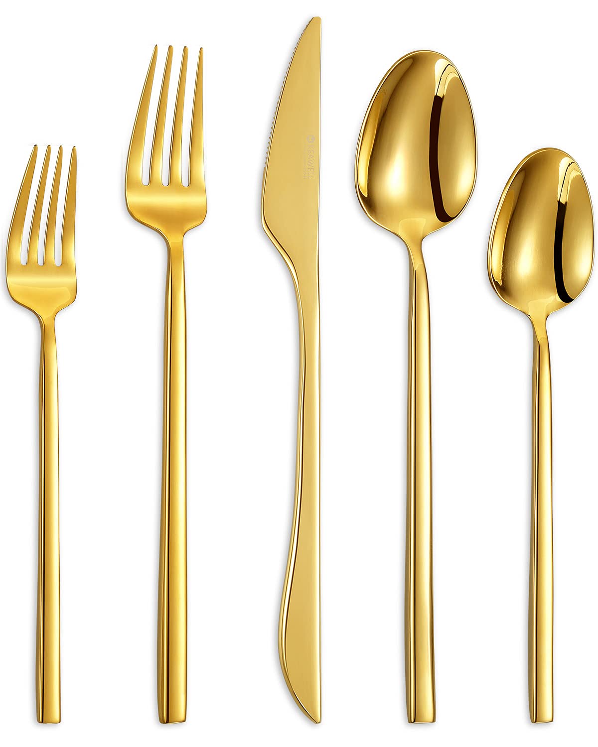 KEAWELL 20Piece Luxury Mirror Polished Cutlery Set, 18/10 Stainless