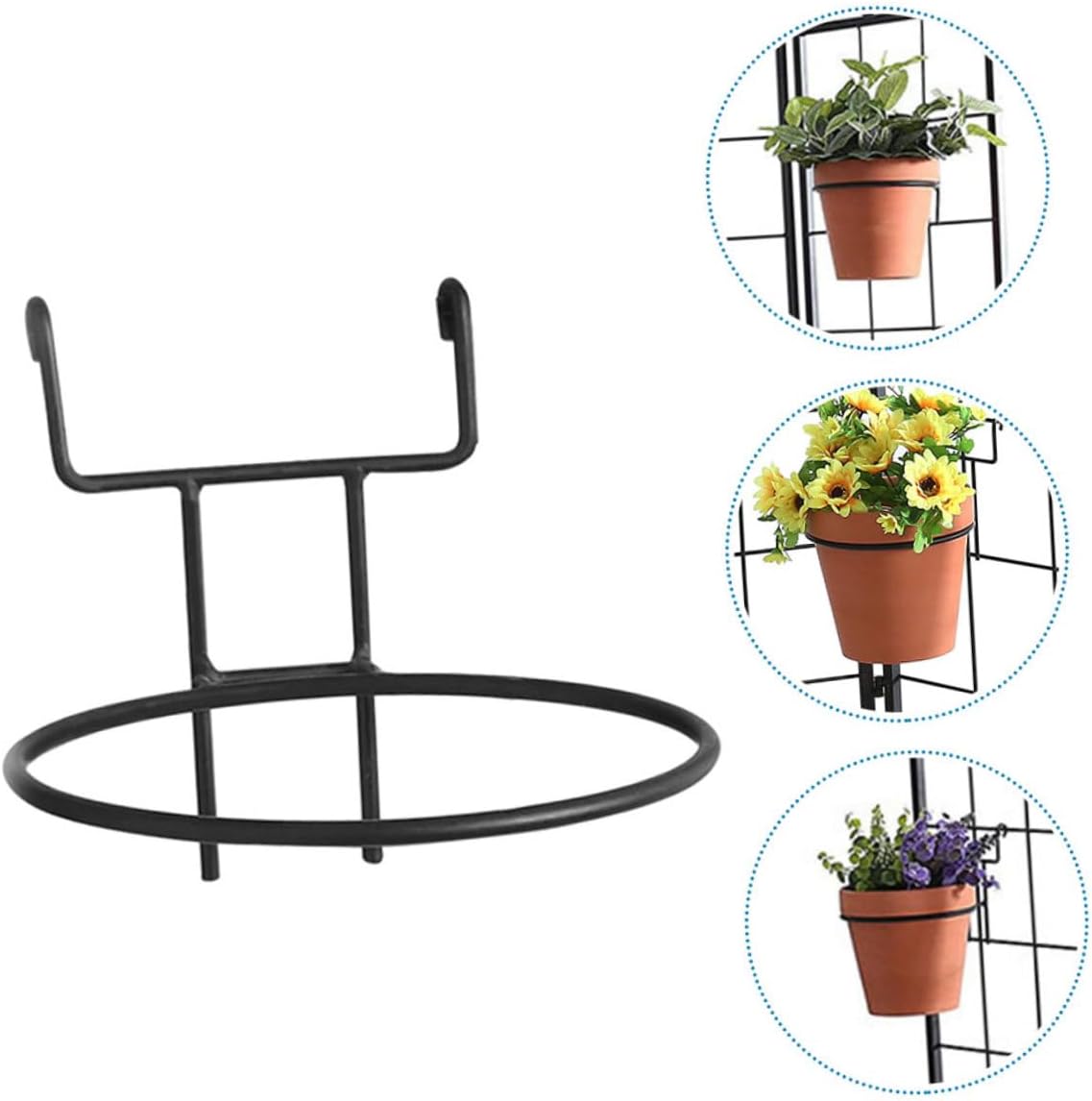 BESPORTBLE 2pcs Sturdy Iron Plant Wall Hangers Outdoor Balcony Planter Box Bracket Space-Saving Flower Pot Holder