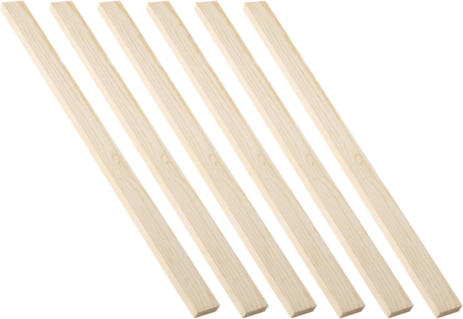 LOVIVER 6X Portable Measuring Strips, 5mm 7mm 10mm Cooking Length 40cm Wooden Rolling Pin Guides