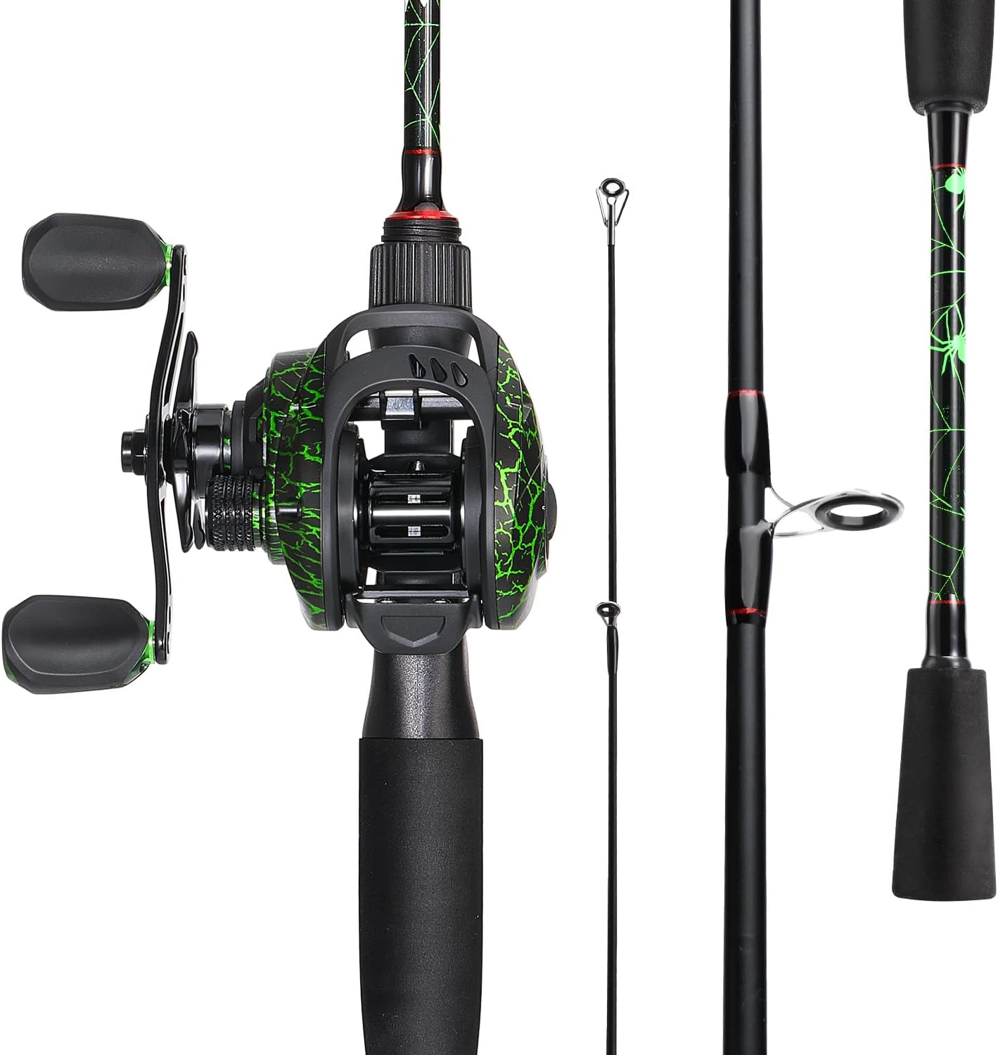Sougayilang Fishing Rod Combo, Baitcasting&Spinning Reel with IM6 Graphite Blank Rods