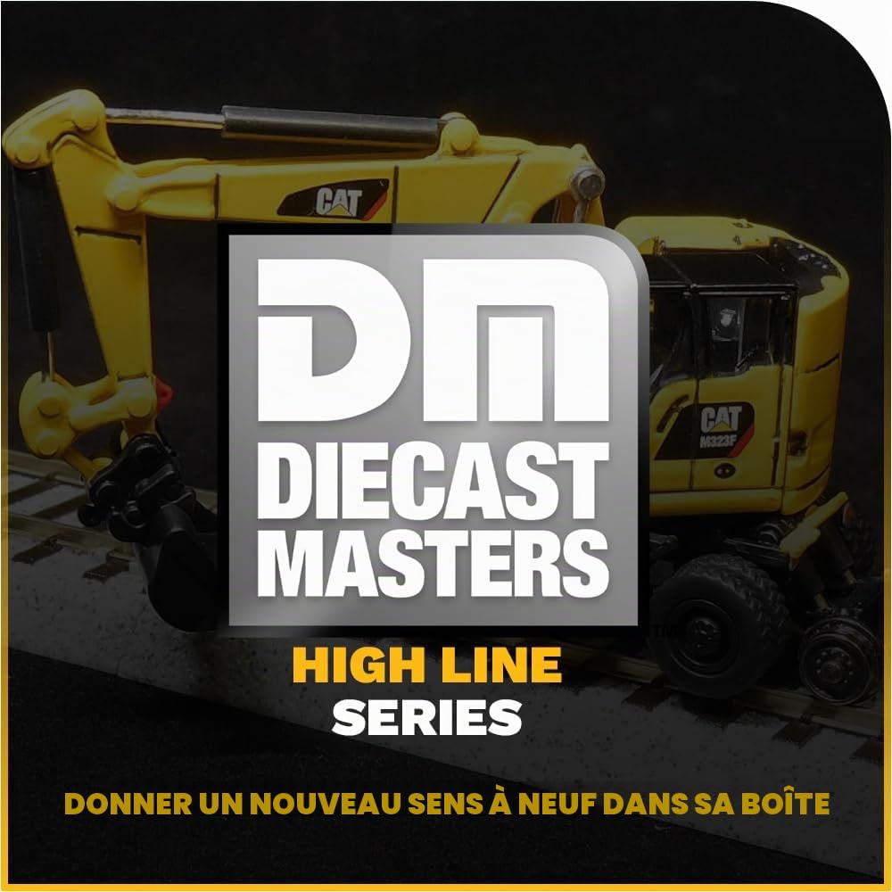 Diecast Masters 85661 - Pelle Rail-Route Caterpillar pour Chemin de Fer Cat M323F Rail, échelle 1:50, env. 6,0 x 8,3 x 16,0 cm, dès 14 Ans, Jaune