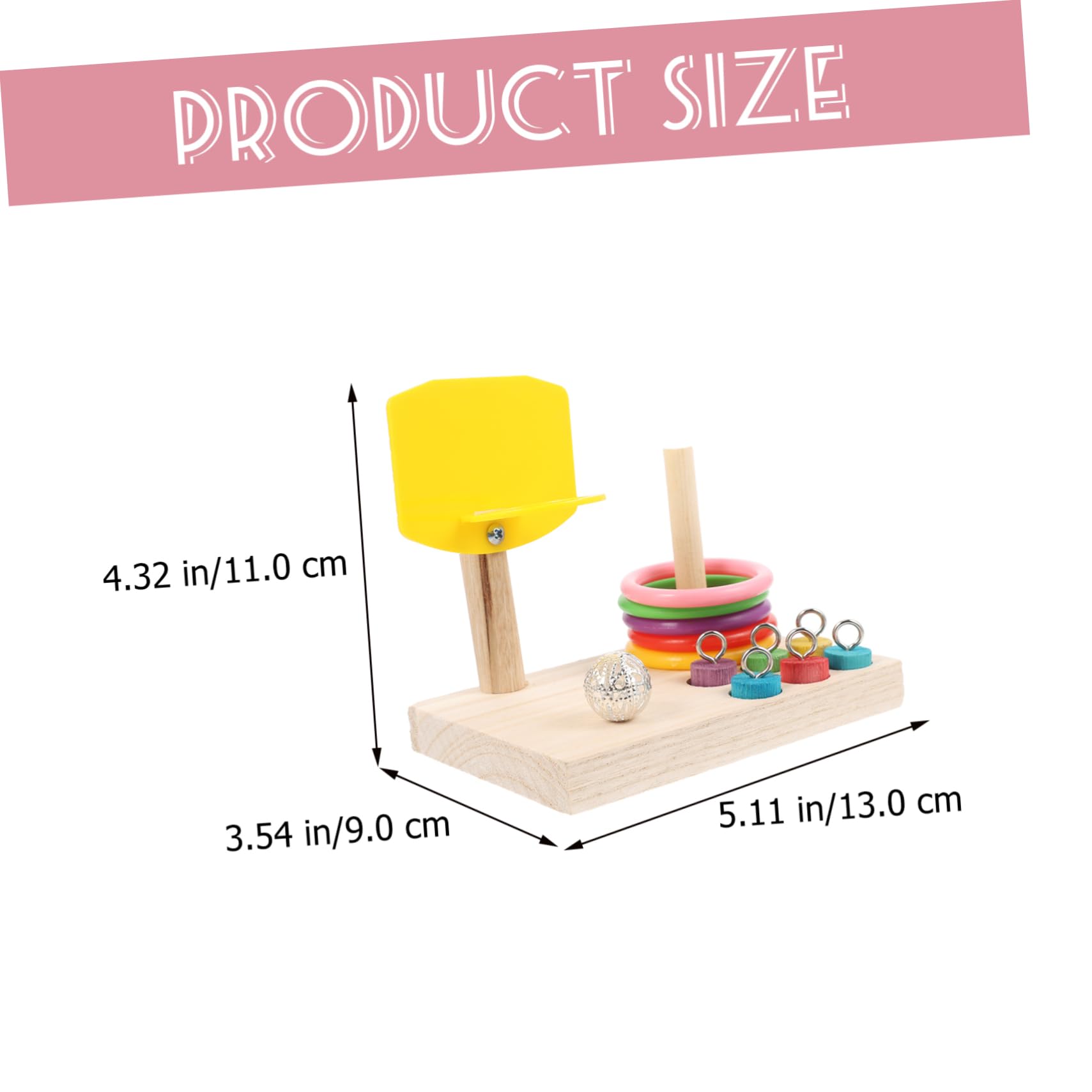 ABOOFAN 1 Set Bird Toy Wooden Bite Toy Parrot Grinding Parrot Trick Tabletop Chew s s Training s Table Perch Small To Stack - Image 2