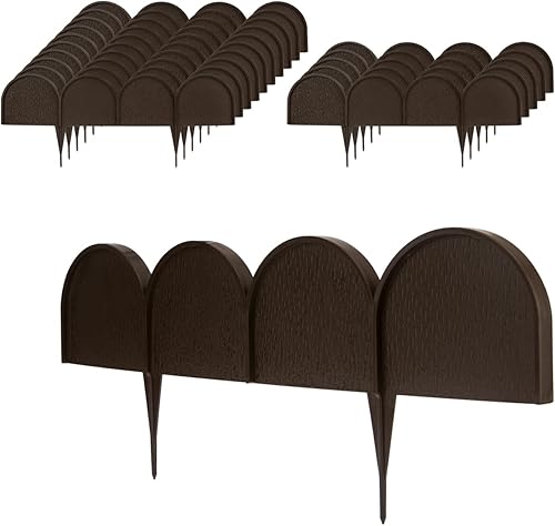 Evelyne Borde de borde de jardín en medio círculo (semicírculo) diseño arqueado  20 piezas de revestimiento de valla de jardinería verde barrera de