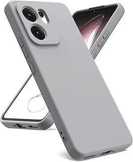 Silicone Case High Quality Padded Inside with Camera Protection for Oppo A5X (Grey)