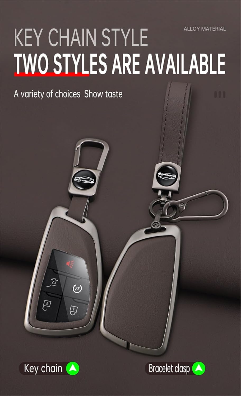 KUNIO Car Key Fob Cover Fit for Buick Envision 2023 Chevy Tahoe Silverado GMC Yukon