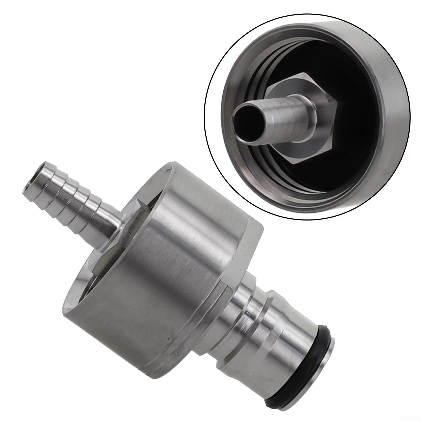 Gdfnmogo Tapa de carbonatación, tapa hecha de acero inoxidable, tipo de bloqueo de bola de púas de llenado de botellas de contrapresión, para sistemas de carbonatación de cerveza y cerveza caseros (A)