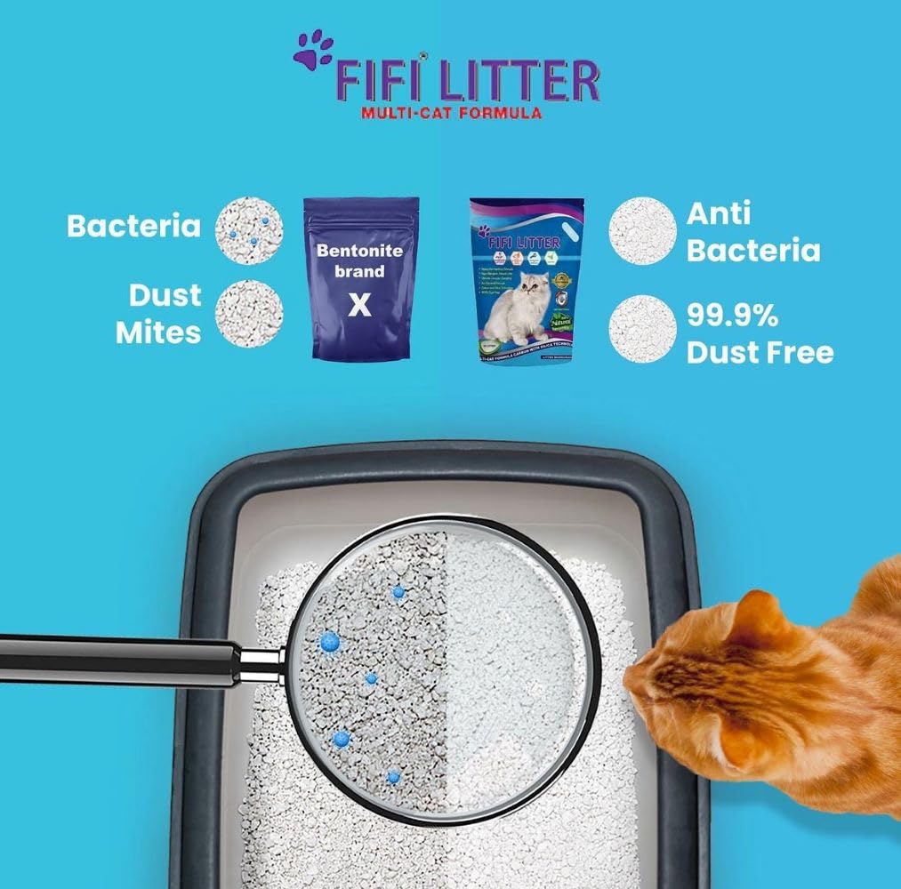 All Natural, fórmula premium para varios gatos, bentonita/carbono/sílice, bolsa de aluminio de 15 libras, aglutinación rápida, 99.9% libre de polvo, control de olores de larga duración