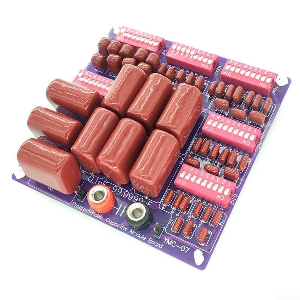 Capacitance Board, 6 Digit Decade Programmable Capacitor 0.1nF to 99.9999uF Stepping Board for Electronics Projects