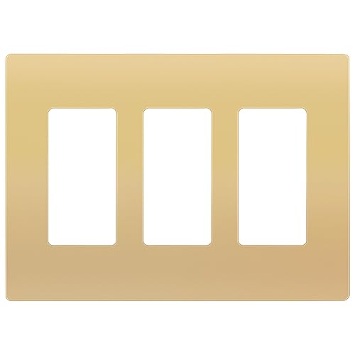 ENERLITES- Placa de pared decorativa sin tornillos, cubierta de salida segura para niños, tamaño 3 unidades 12 cm H x 16.5 cm L, blanco  negro