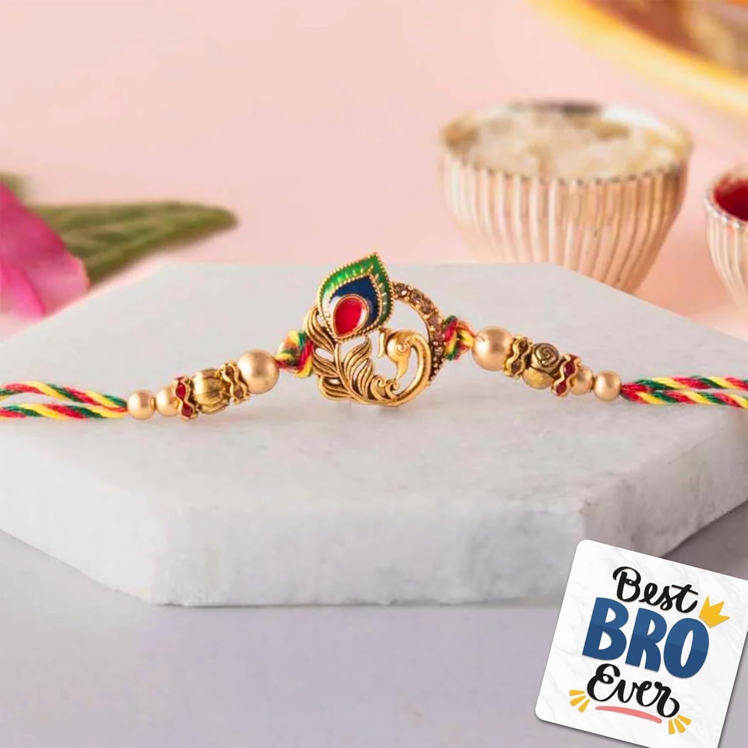 Rakhi complet avec Roli Chawal pour célébrer Raksha Bandhan sans rien oublier