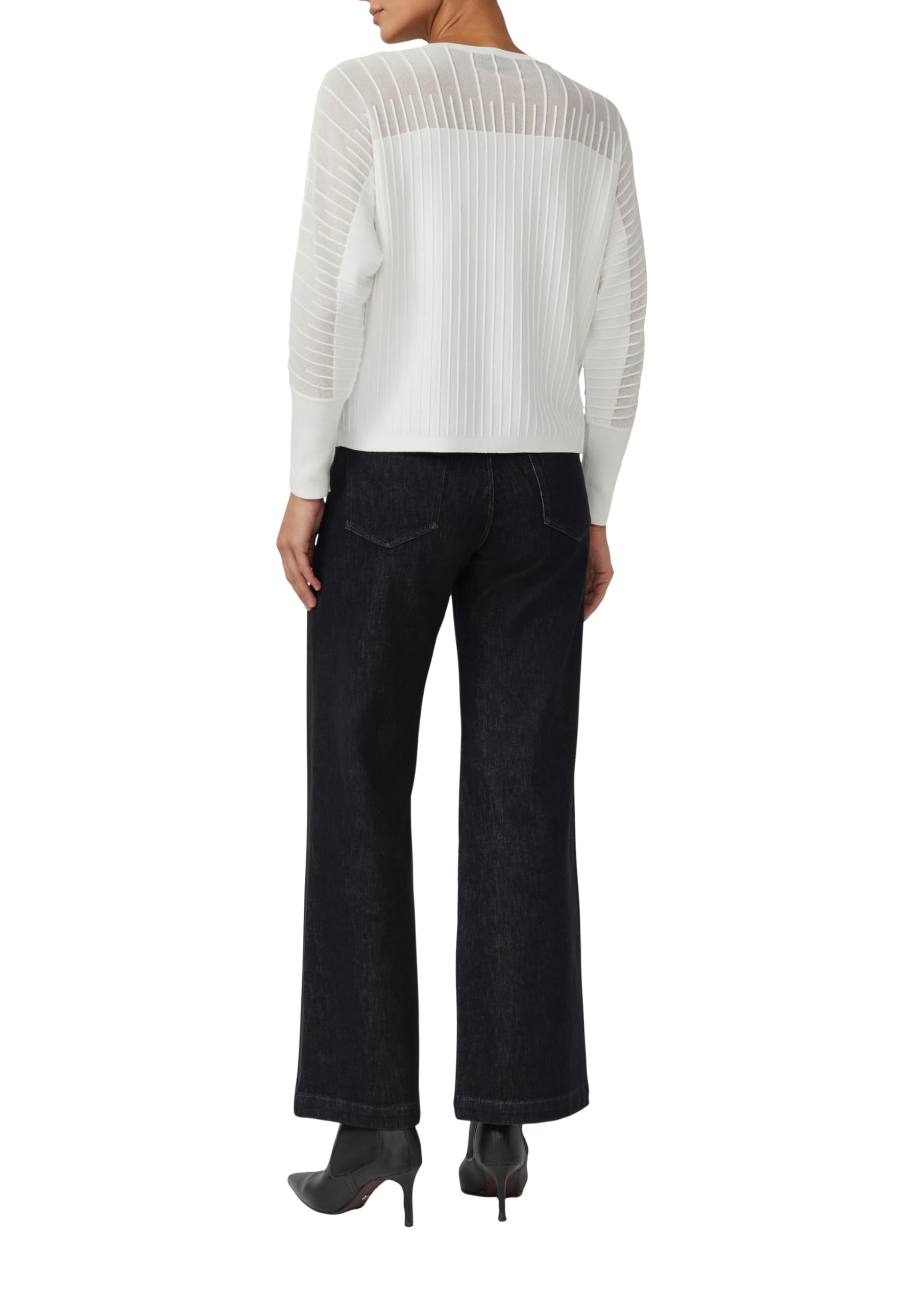 s.Oliver Feinstrickpullover mit Fledermausärmeln und Ottoman-Struktur