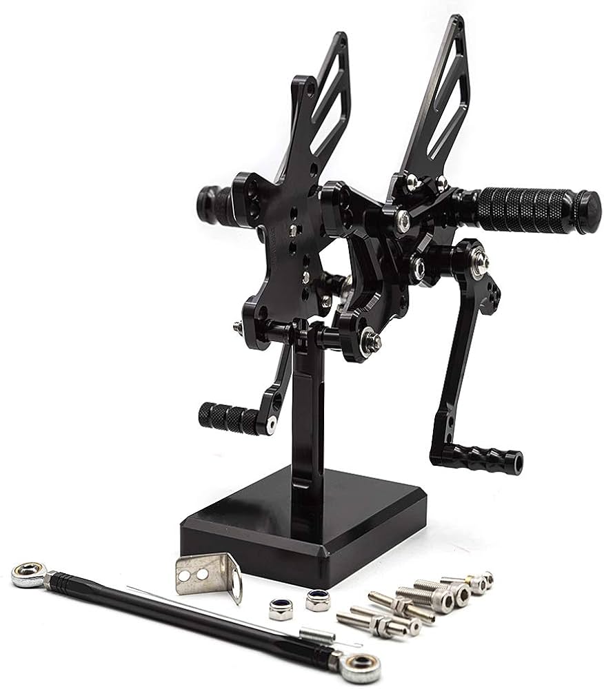 タカ TCMT Rear Passenger Foot Pegs Bracket Silver Fit For Kawasaki