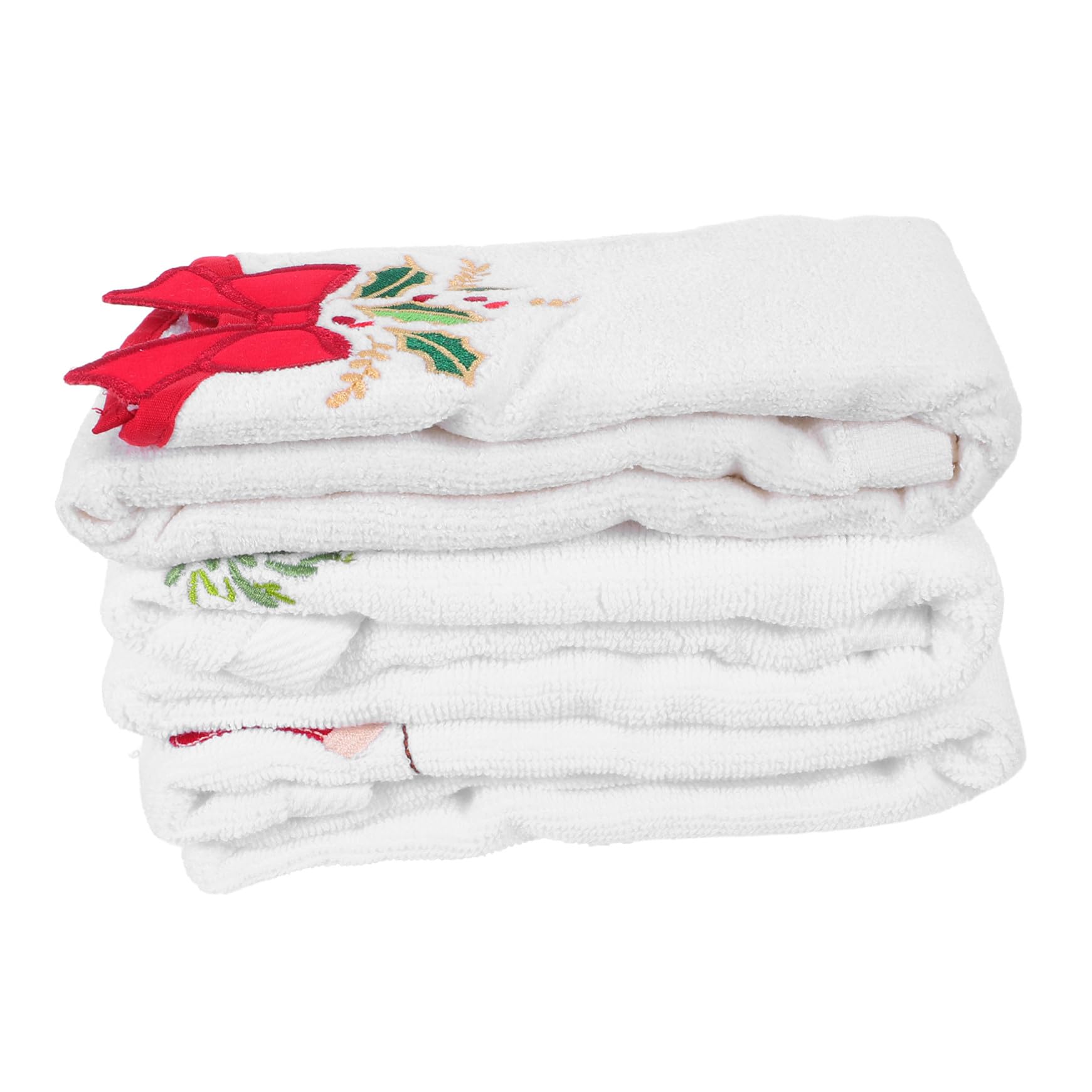 Torchons cuisine Noël coton lot de 3 essuie-mains brodés déco salle de bain