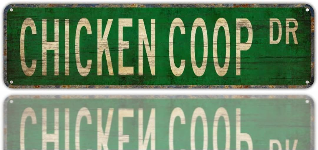 Vintage Wall Signs Chicken Coop Gift Chicken Coop Decor Tin Sign Wall Decor 4x16 Inch