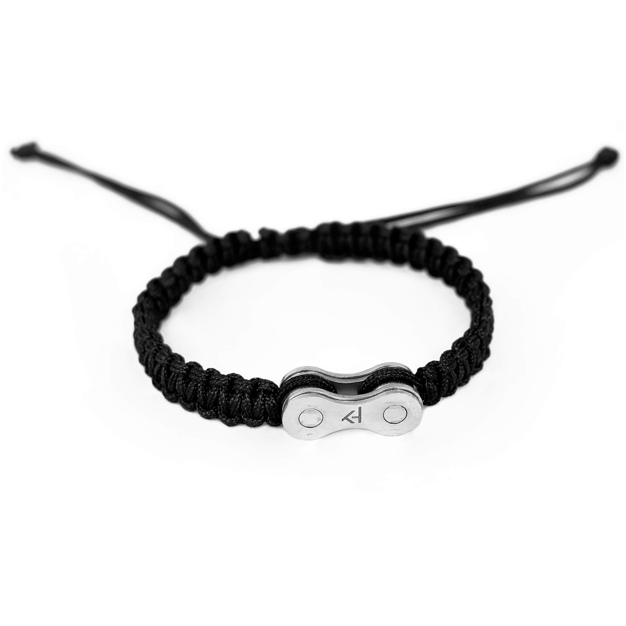 KH Sport Bracelet Unisex adjustable, Cyclist Bracelet, Nylon Cord Bracelet with bicycle chain.