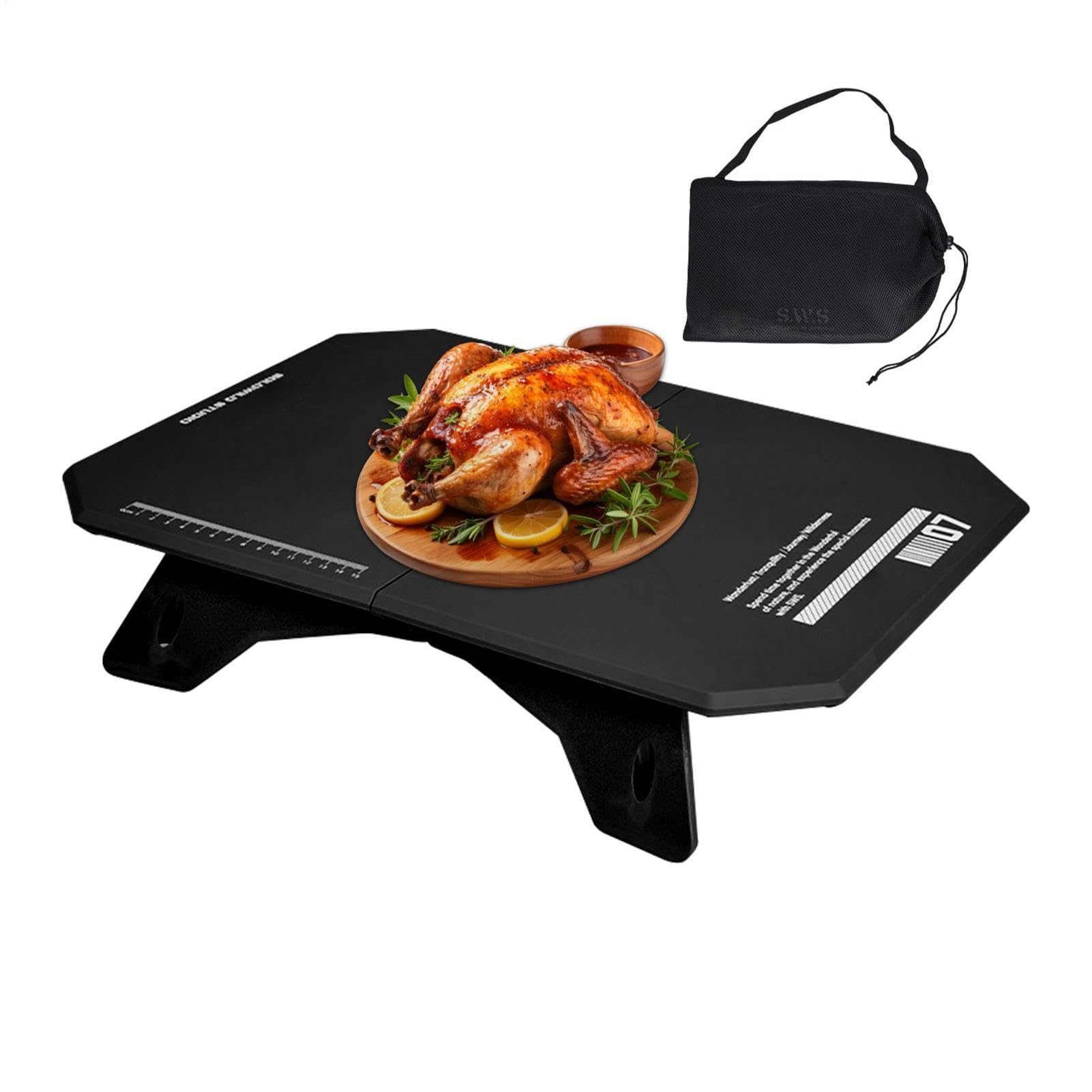 Mesa Portátil para Camping Superficie Antideslizante, Multifuncional,