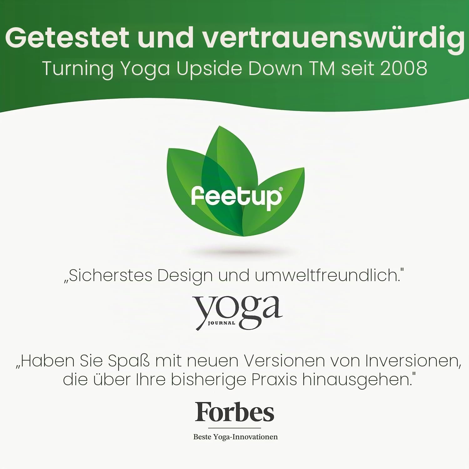 FeetUp Trainer The Original - Yoga kopfstandhocker, Yoga Inversion Bank, Simply and Safely Reverse. Get Fit Relax. Turn Your Yoga Upside Down